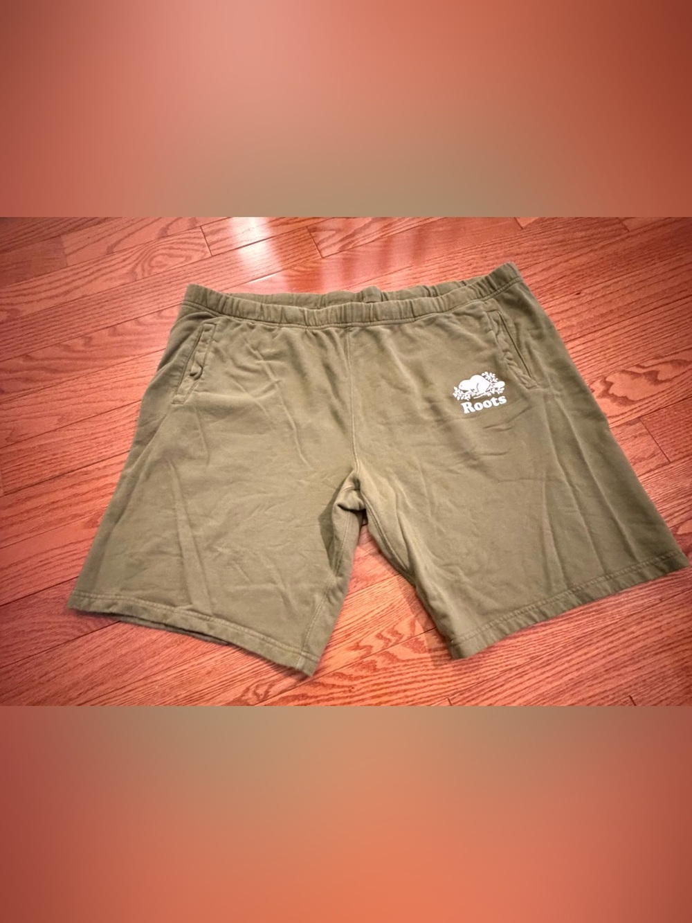 Roots Men’s Olive Sweatshorts Size 3X